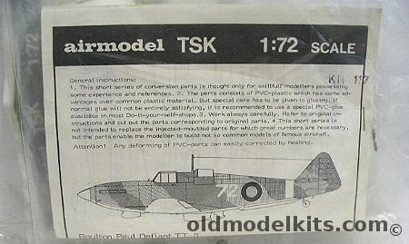 Airmodel 1/72 Boulton Paul Defiant TT.3 / Miles Martinet TT.I and / Battle Trainer Conversions - Bagged, 117 plastic model kit